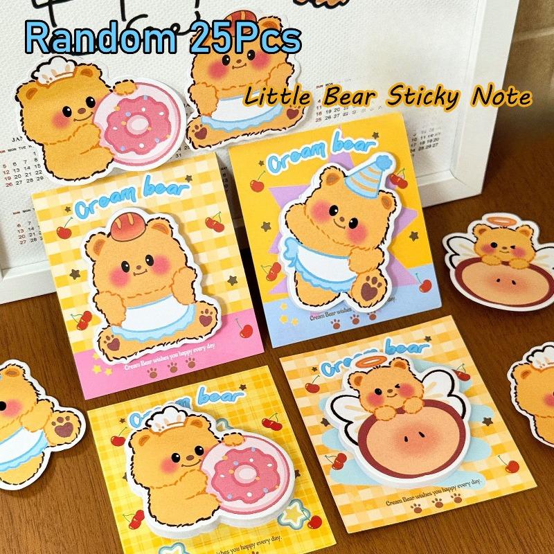 25Pcs Creative Creamy Bear Sticky Students Alien Message Cute Notepad High-Pretty Stationery Gift Stationary Random style 25Pcs
25Pcs Creative Creamy Bear Sticky Students Alien Message Cute Notepad High-Pretty Stationery Gift Stationary Random style 25Pcs