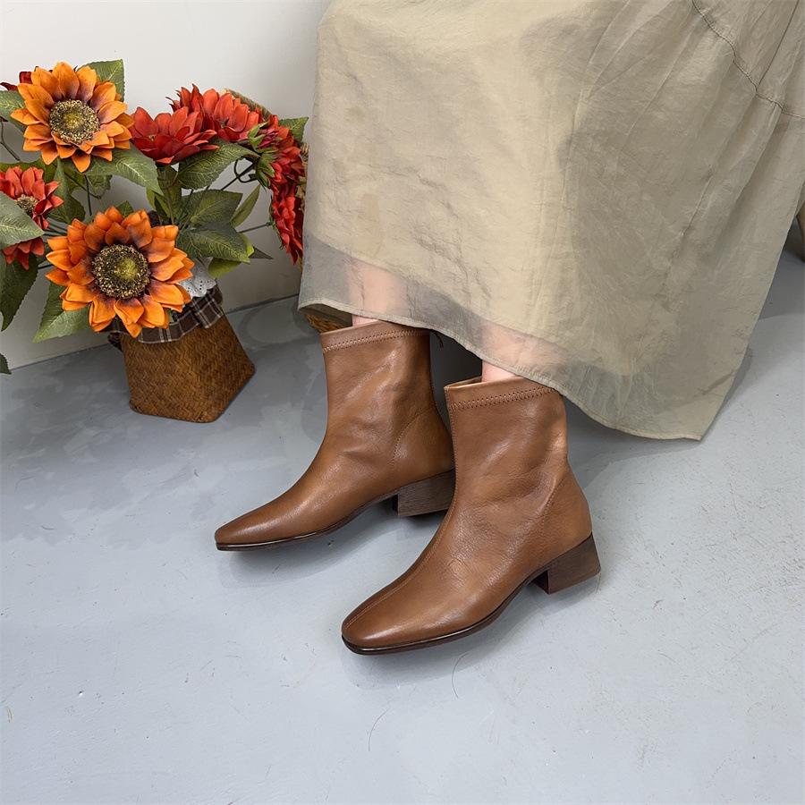 Johnature Натуральная кожа Ретро Сапоги до середины голени с толстым каблуком и квадратным носком Универсальная женская обувь 38 кофейный
Johnature Натуральная кожа Ретро Сапоги до середины голени с толстым каблуком и квадратным носком Универсальная женская обувь 38 кофейный