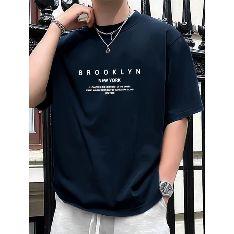 Men s Summer 100 Cotton Fashionable Casual Loose Large Brooklyn Letter Pattern Printed Round Neck Short Sleeve T-shirt Top 3XL темно-синього кольору
Men s Summer 100 Cotton Fashionable Casual Loose Large Brooklyn Letter Pattern Printed Round Neck Short Sleeve T-shirt Top 3XL темно-синього кольору