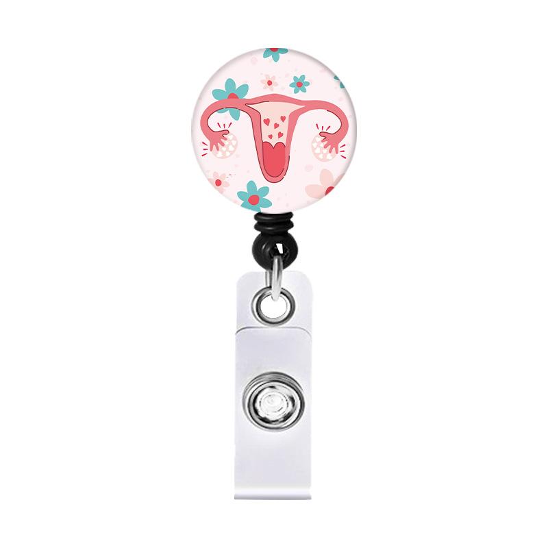 Pink Uterus Badge Holder Hand Painted Print Drip Retractable Badge Reel Rotating Crocodile Clip ID Badge Holder for Medical
Pink Uterus Badge Holder Hand Painted Print Drip Retractable Badge Reel Rotating Crocodile Clip ID Badge Holder for Medical