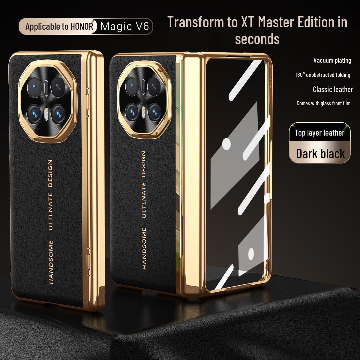 Honor Magic V6 Foldable Case: Built-in Glass Screen, Vacuum-Plated, Plain Leather, Full Coverage, Men’s Design Honor Magic V6
Honor Magic V6 Foldable Case: Built-in Glass Screen, Vacuum-Plated, Plain Leather, Full Coverage, Men’s Design Honor Magic V6