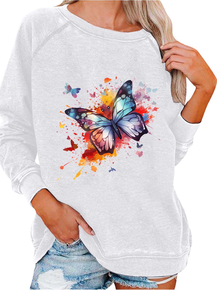 Женский пуловер оверсайз, модный топ с принтом бабочки, женский свитшот на весну/осень S белый
Женский пуловер оверсайз, модный топ с принтом бабочки, женский свитшот на весну/осень S белый