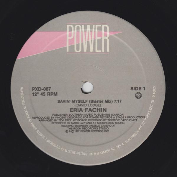 12inch Record ERIA FACHIN - Savin Myself PXD087 Power Records 1987 Canada Dance & Electronica Used
12inch Record ERIA FACHIN - Savin Myself PXD087 Power Records 1987 Canada Dance & Electronica Used