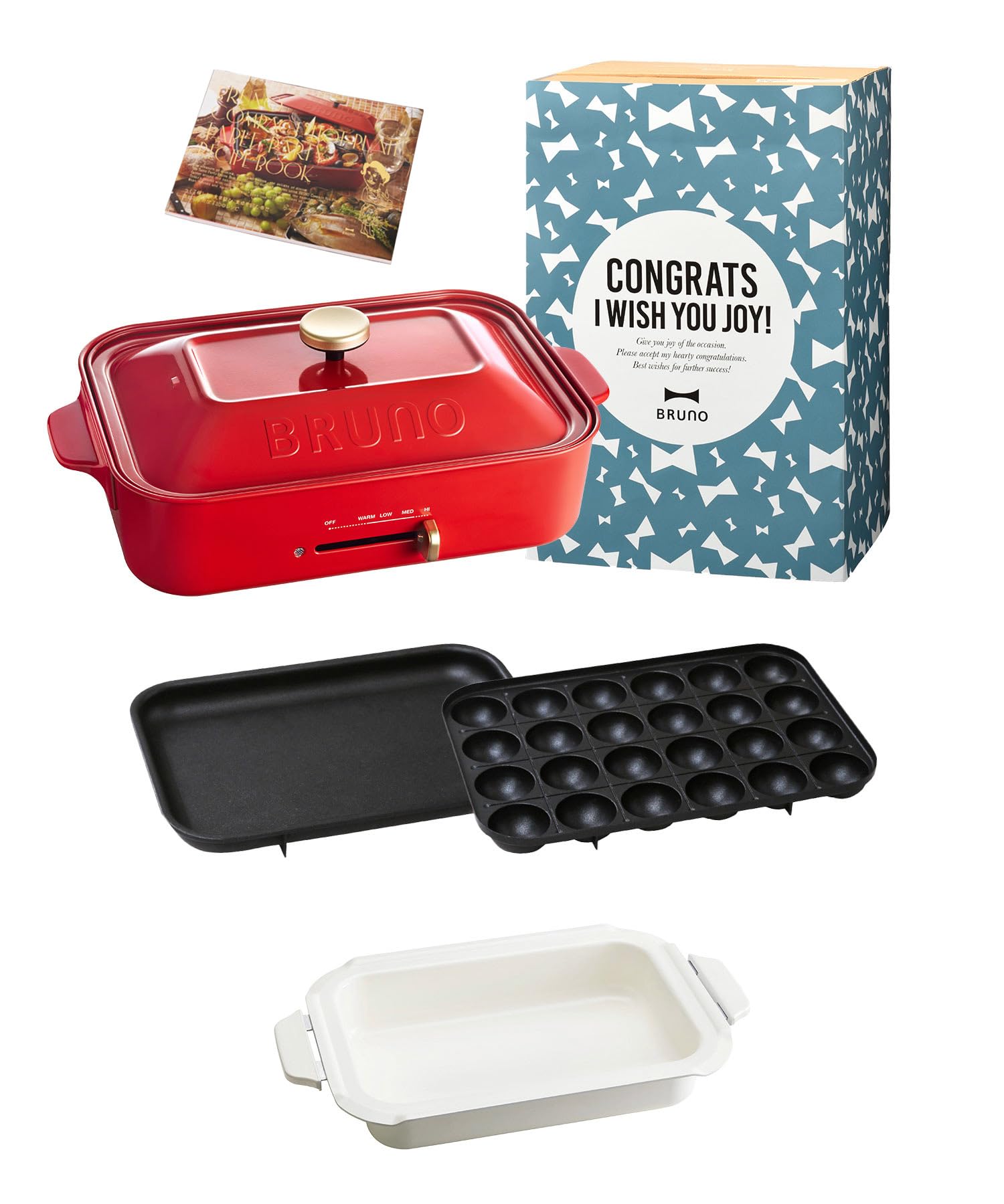 BRUNO Compact Hot Plate Body 3 types of plates Ceramic Coated Pot Yakiniku Celebration Sleeve Recipe Book Included Red Red Stylish Cute This 1 unit червоний
BRUNO Compact Hot Plate Body 3 types of plates Ceramic Coated Pot Yakiniku Celebration Sleeve Recipe Book Included Red Red Stylish Cute This 1 unit червоний