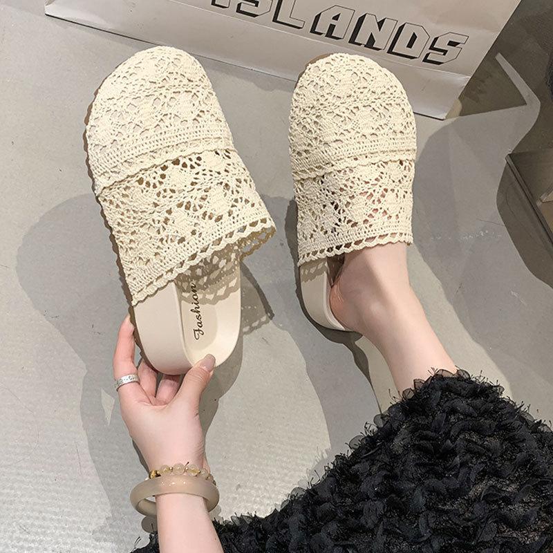 One-pedal lazy shoes retro thick-soled heightened mesh breathable cool slippers women s summer new models 35
One-pedal lazy shoes retro thick-soled heightened mesh breathable cool slippers women s summer new models 35