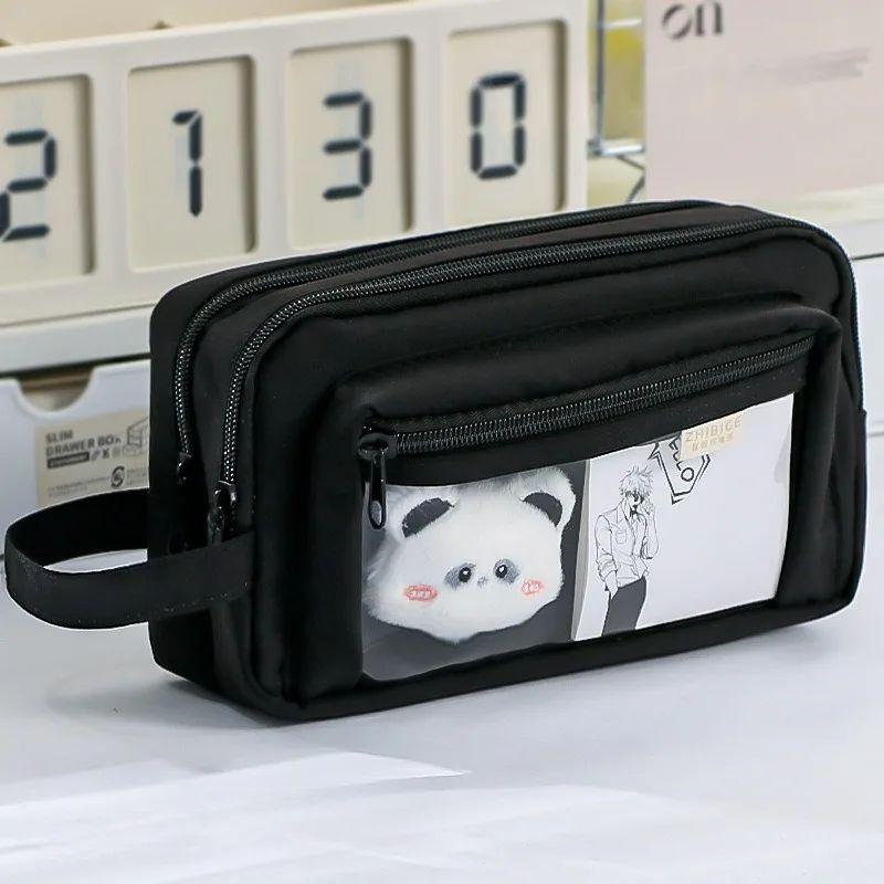 Multi Layered Pencil Case with Transparent Front Pocket Design Large Capacity and Cute Student Supplies чорний
Multi Layered Pencil Case with Transparent Front Pocket Design Large Capacity and Cute Student Supplies чорний