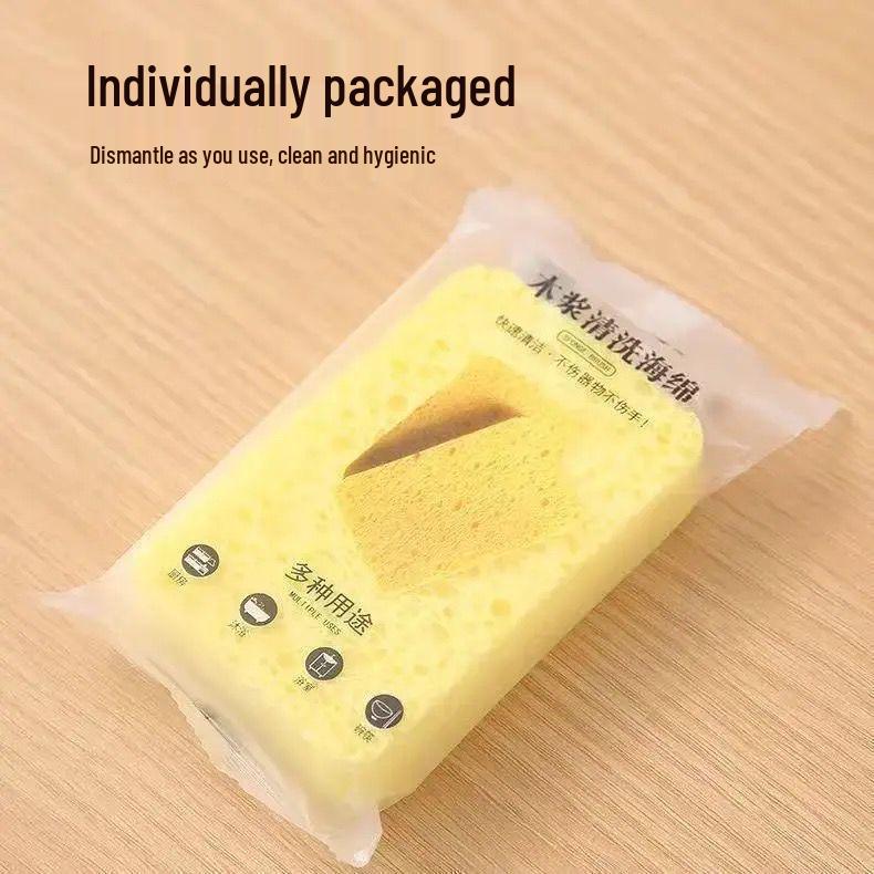 Thickened Wood Pulp Cotton Sponge Scrubber for Kitchen - Oil-Free Scouring Pad Dishwashing Sponge Basic (1cm thick) жёлтый
Thickened Wood Pulp Cotton Sponge Scrubber for Kitchen - Oil-Free Scouring Pad Dishwashing Sponge Basic (1cm thick) жёлтый