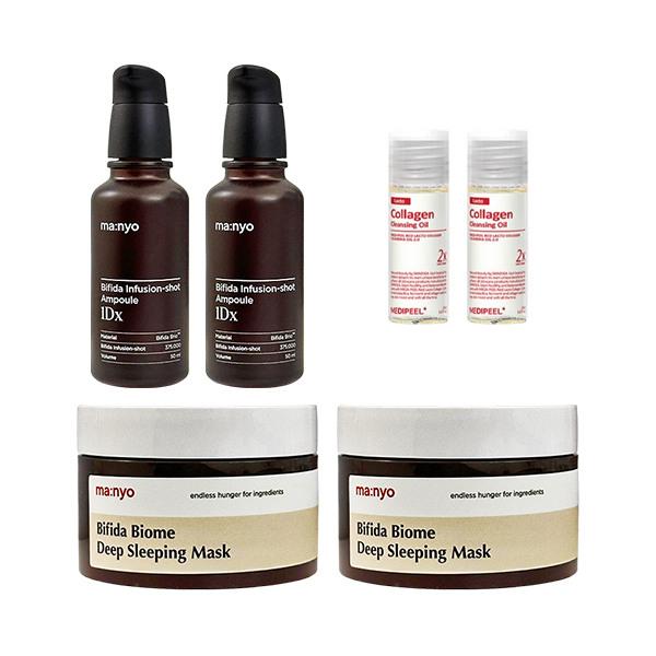 MANYO FACTORY Infusion Shot Ampoule 50ml x2 + Deep Sleeping Mask 100ml x2 + Medipeel Collagen Cleansing Oil 20ml x2
MANYO FACTORY Infusion Shot Ampoule 50ml x2 + Deep Sleeping Mask 100ml x2 + Medipeel Collagen Cleansing Oil 20ml x2