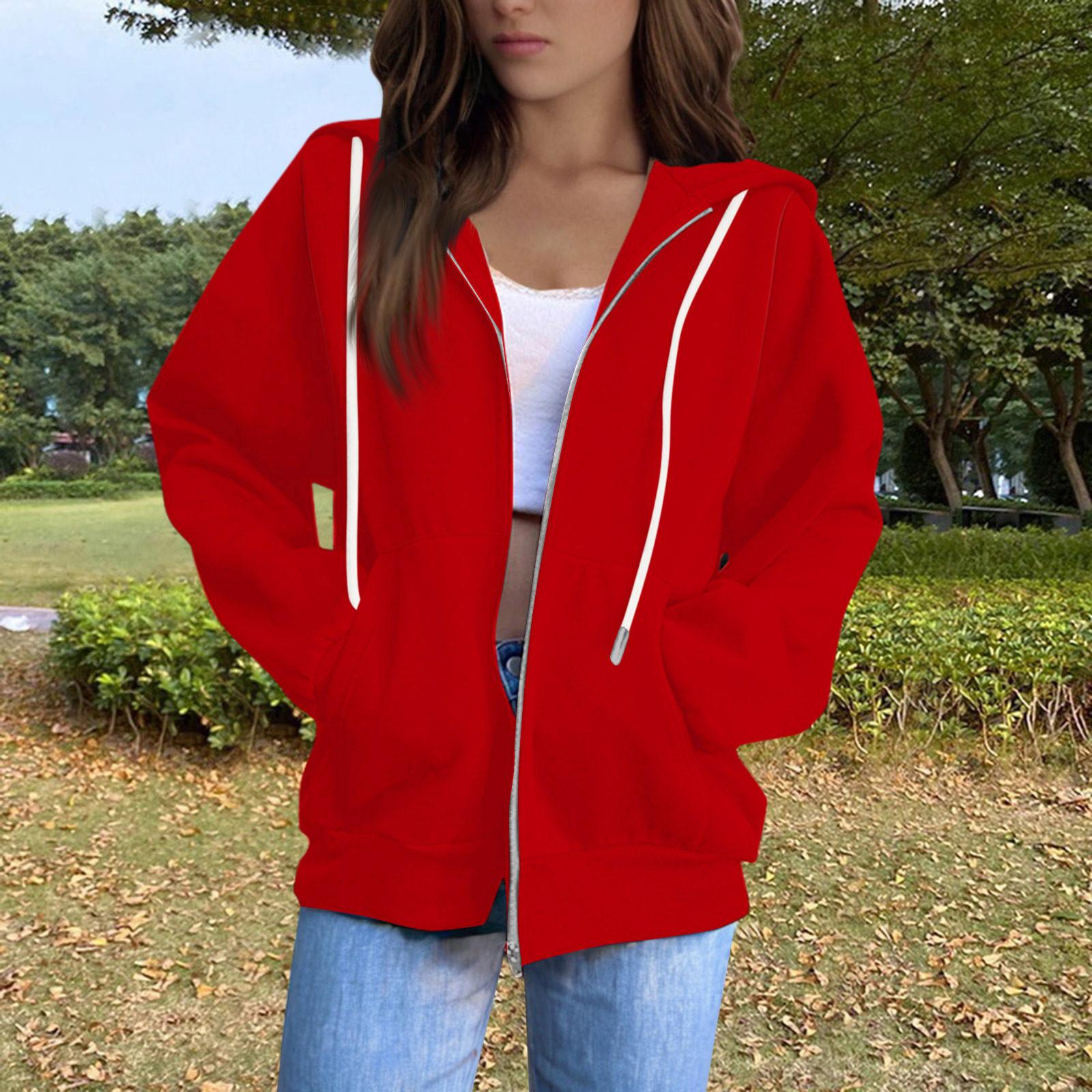 Женская однотонная толстовка с длинными рукавами, круглым вырезом, плюшевой молнией, капюшоном и шнурком XXL красный
Женская однотонная толстовка с длинными рукавами, круглым вырезом, плюшевой молнией, капюшоном и шнурком XXL красный