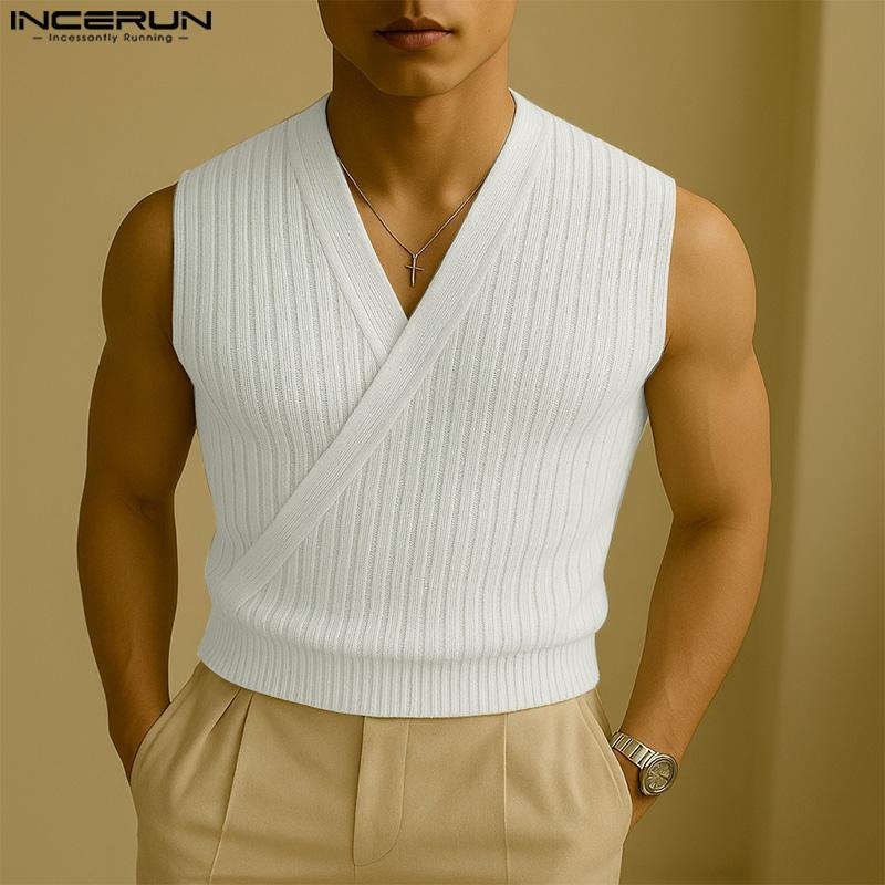 INCERUN Summer Men V Neck Front Cross Solid Rib Casual Tank Tops Undershirts 5XL фіолетовий
INCERUN Summer Men V Neck Front Cross Solid Rib Casual Tank Tops Undershirts 5XL фіолетовий