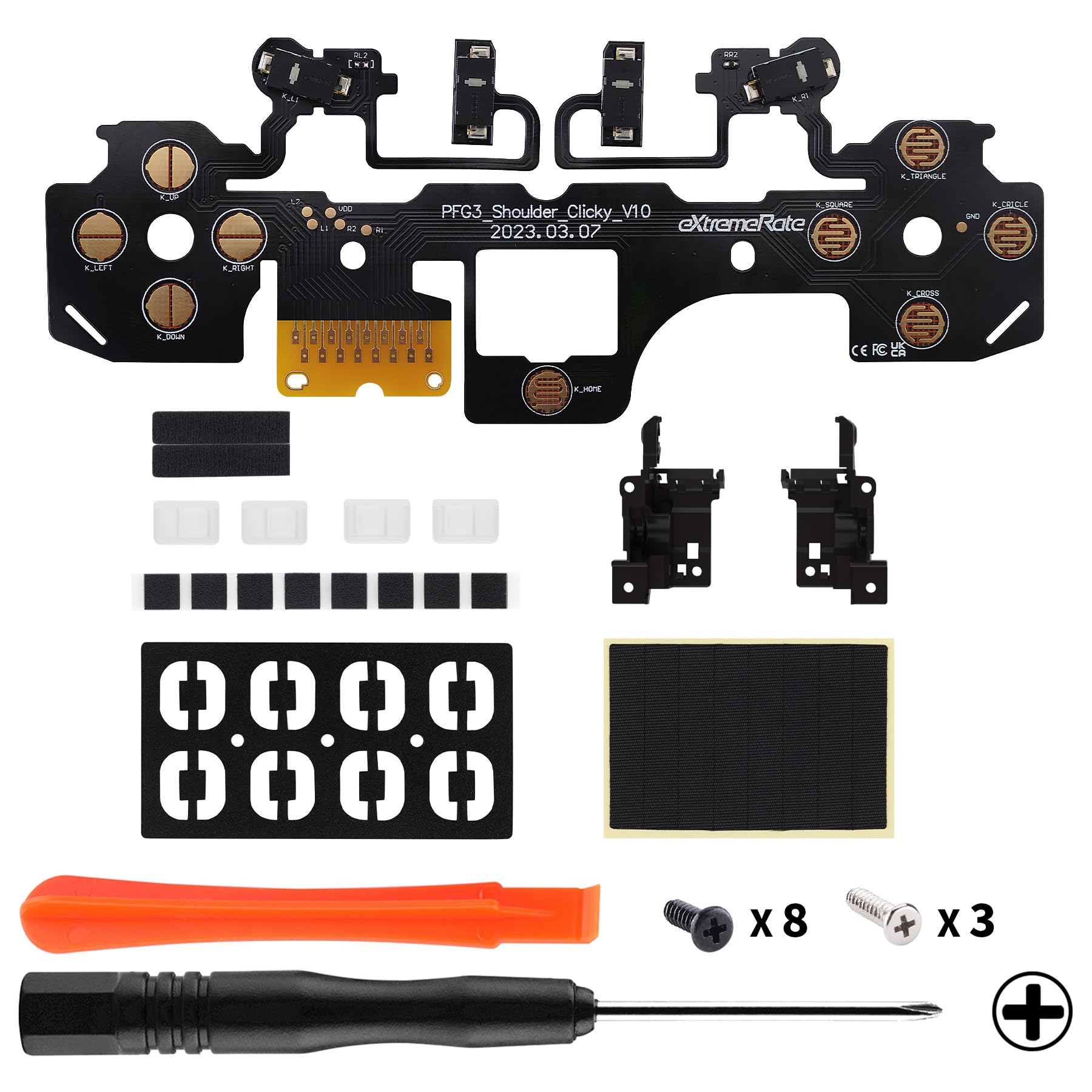 eXtremeRate Micro Switch Strong Version Clicky Hair Trigger Kit for Compatible with PS5 Controller Shoulder Ergonomically Designed Micro Switch Bumper
eXtremeRate Micro Switch Strong Version Clicky Hair Trigger Kit for Compatible with PS5 Controller Shoulder Ergonomically Designed Micro Switch Bumper