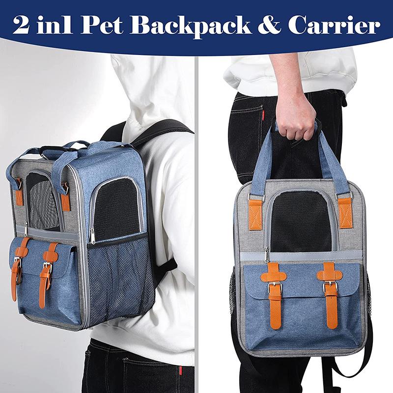 Large Pet Dog Carrier Backpack PVC+Oxford Cloth Cat Carrier Shoulders Bag Handbag with Breathable Mesh Blue
Large Pet Dog Carrier Backpack PVC+Oxford Cloth Cat Carrier Shoulders Bag Handbag with Breathable Mesh Blue