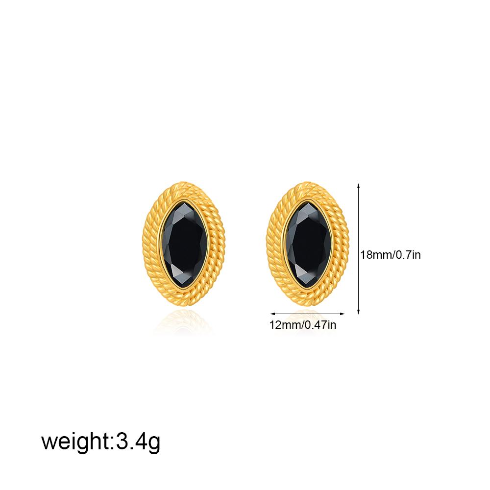 Dainty Olive Shape CZ Zircon Stud Earrigs for Women Shiny Red Geometric Stone Waterproof Woven Texture Gold Plated Studs Jewelry чорний
Dainty Olive Shape CZ Zircon Stud Earrigs for Women Shiny Red Geometric Stone Waterproof Woven Texture Gold Plated Studs Jewelry чорний