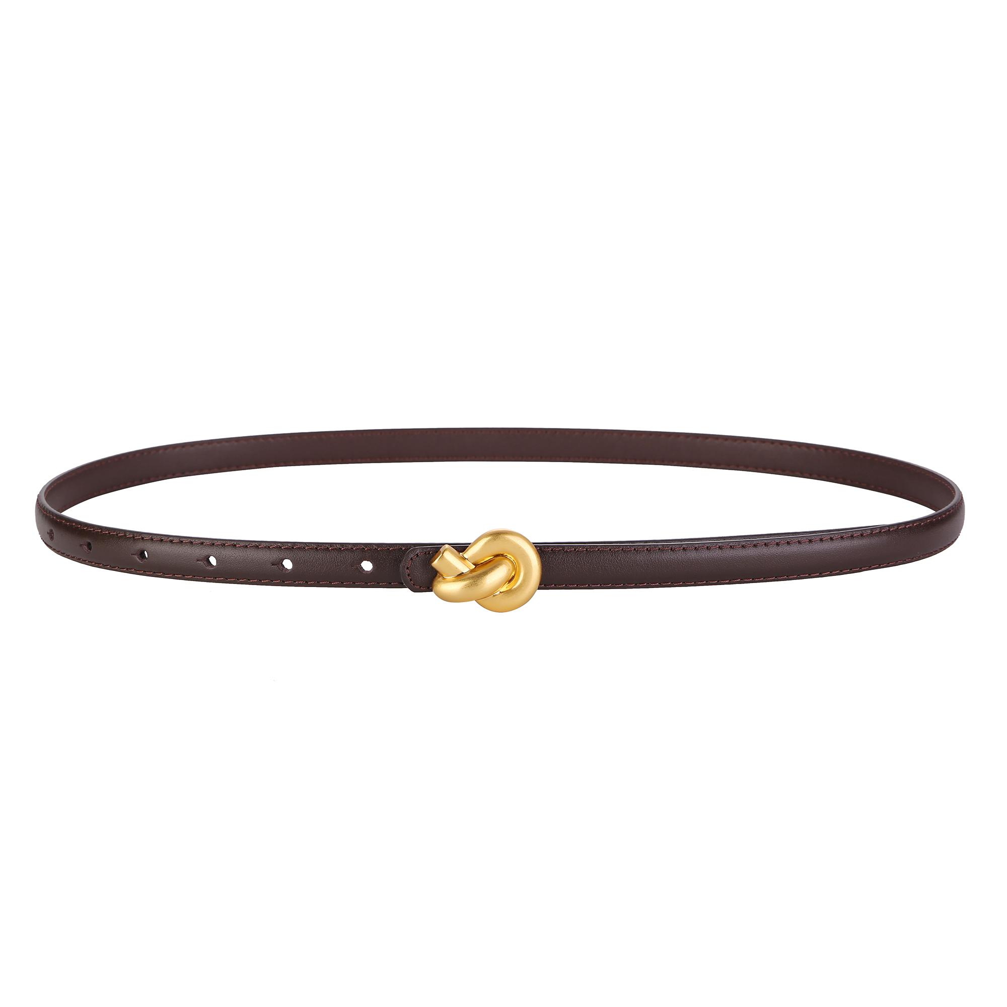Premium Genuine Leather Women s Belt with Elegant Metal Knot Buckle Perfect for Dresses and Jeans 100cm кавовий
Premium Genuine Leather Women s Belt with Elegant Metal Knot Buckle Perfect for Dresses and Jeans 100cm кавовий