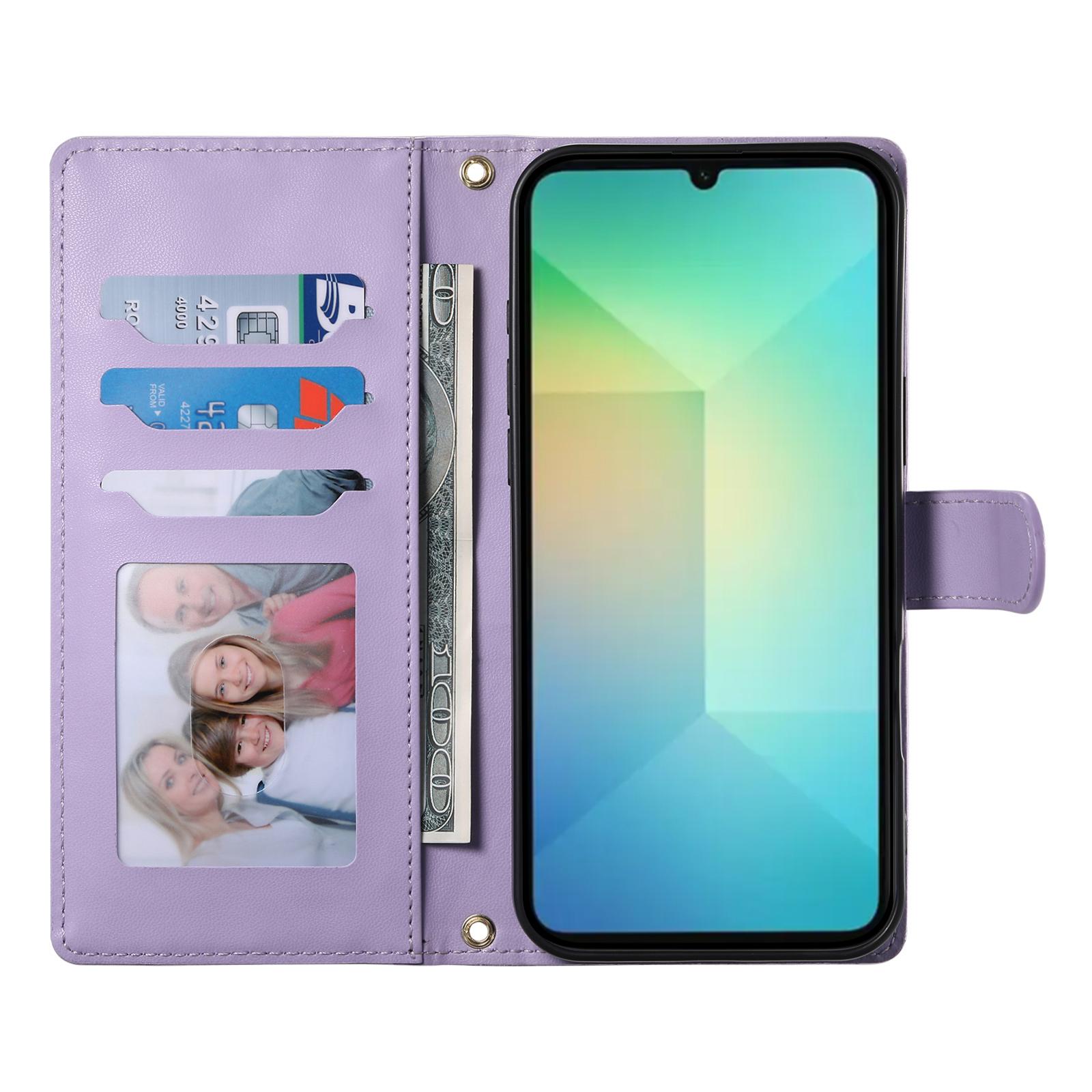 For Samsung Galaxy A06 4G Case Rhombus Stitching Wallet Stand Leather Phone Cover with Long/Short Strap Purple
For Samsung Galaxy A06 4G Case Rhombus Stitching Wallet Stand Leather Phone Cover with Long/Short Strap Purple