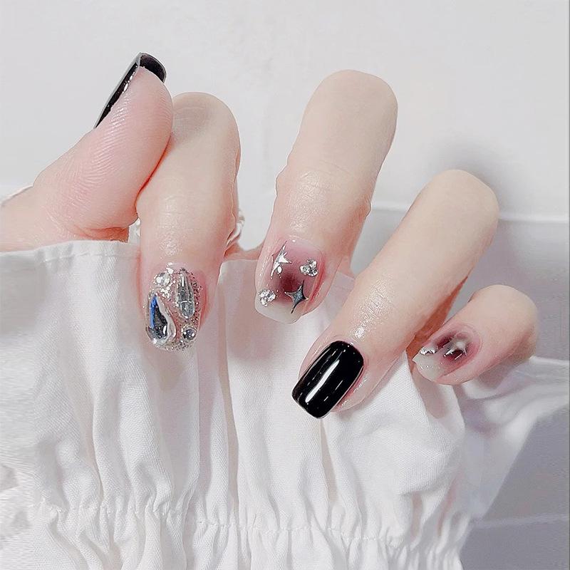Handmade Wearable Ombre Galaxy Nail Stickers - Black, Whitening, Removable, 24 Pieces Glue Version
Handmade Wearable Ombre Galaxy Nail Stickers - Black, Whitening, Removable, 24 Pieces Glue Version