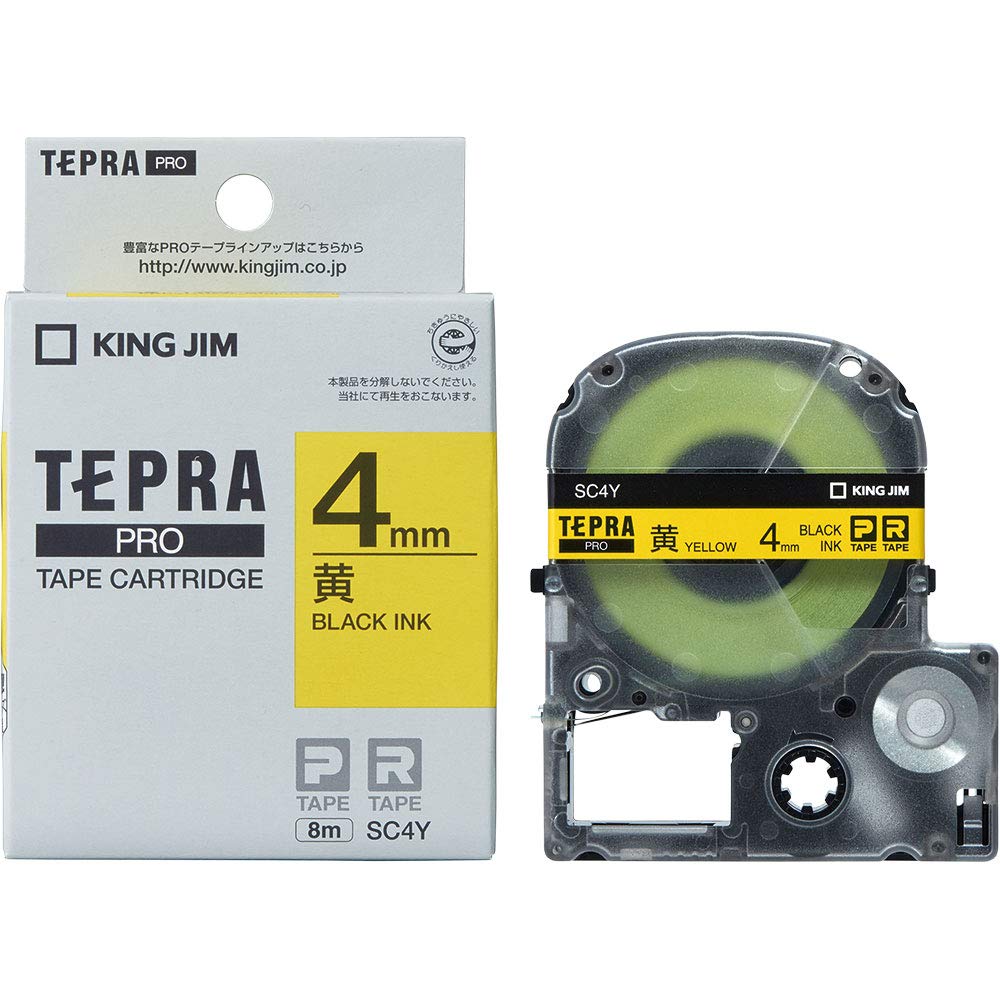 King Jim Genuine Tepra PRO Tape Color Label Yellow 8m SC4Y Cartridge, (Pastel), 4mm, Label/Black Text, Length,
King Jim Genuine Tepra PRO Tape Color Label Yellow 8m SC4Y Cartridge, (Pastel), 4mm, Label/Black Text, Length,