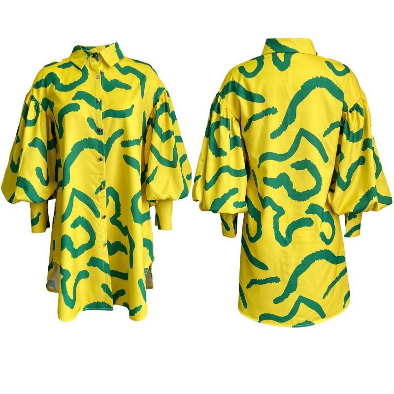 Women s Wear Temperament Loose Printed Fashion Shirt Skirt Dress S жовто-зелений
Women s Wear Temperament Loose Printed Fashion Shirt Skirt Dress S жовто-зелений