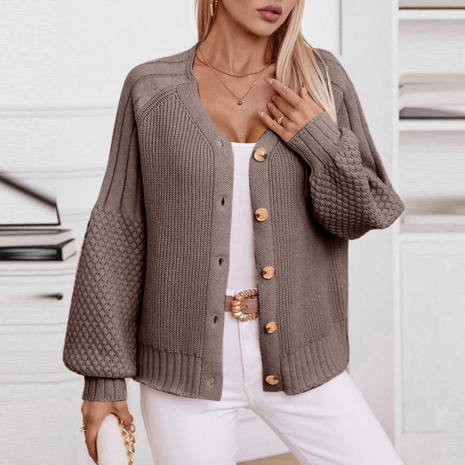Женская осенне-зимняя однотонная трикотажная куртка-кардиган на пуговицах, повседневный свитер со свободными рукавами S хаки
Женская осенне-зимняя однотонная трикотажная куртка-кардиган на пуговицах, повседневный свитер со свободными рукавами S хаки