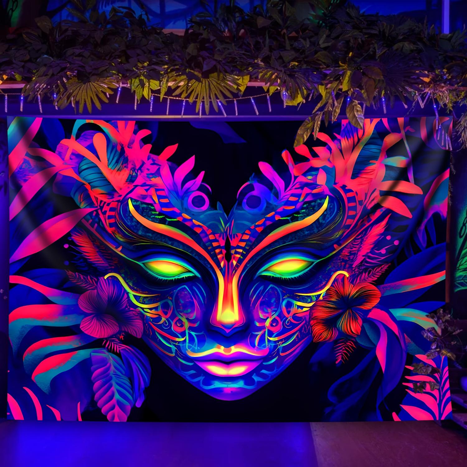 VIKAMA Halloween Psychedelic Flower Tapestry Green Mask Neon Floral Living Room Music Corner Party Room Decoration 74x94cm(29x37in)
VIKAMA Halloween Psychedelic Flower Tapestry Green Mask Neon Floral Living Room Music Corner Party Room Decoration 74x94cm(29x37in)