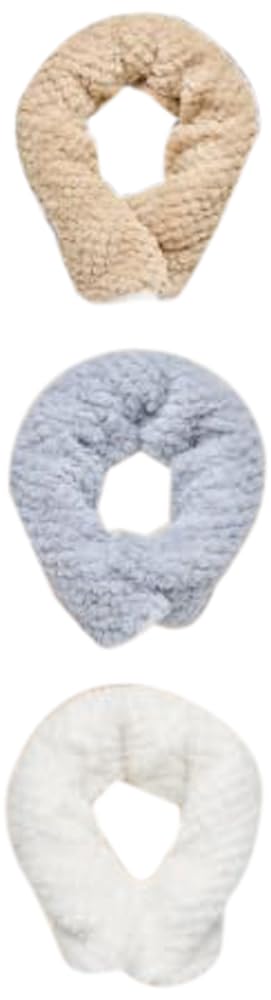 Caddrue Шея с горячим мехом Зимняя грелка для шеи Грелка, Безопасная для микроволновой печи, 50°C (122°F) Кольцо, Крышка, Многоразовый, Теплый, (Серый) серый
