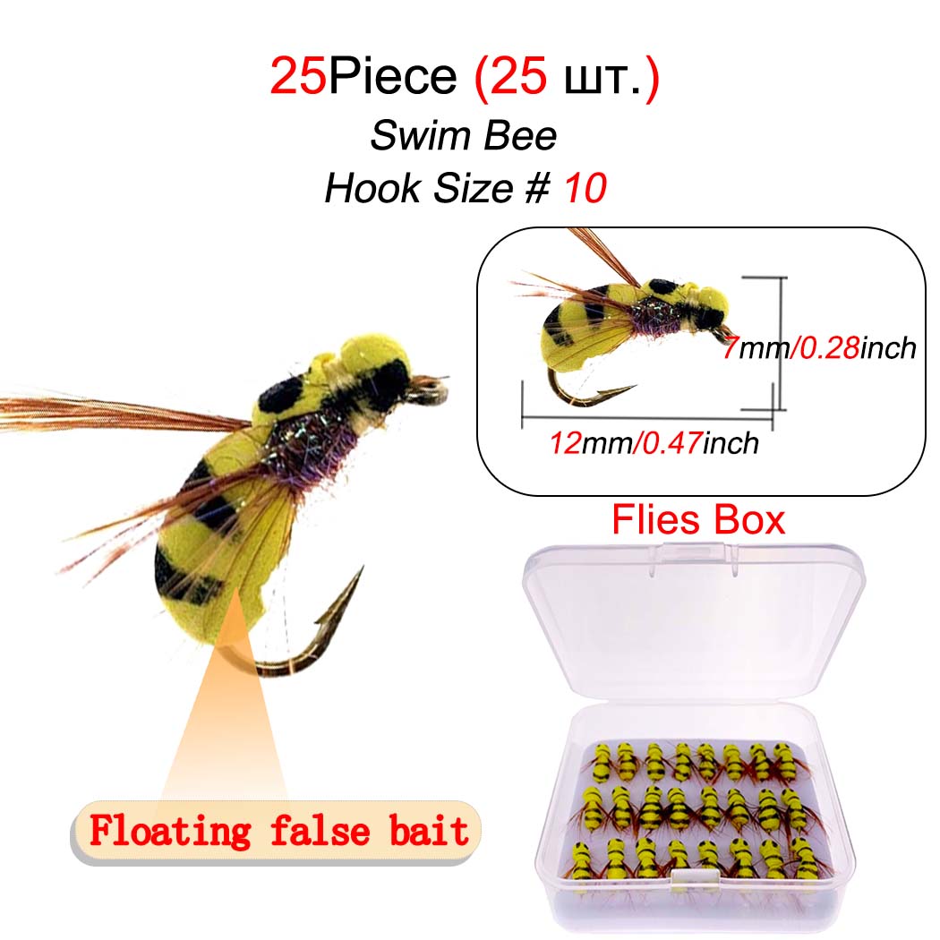 25 шт./кор., желтая имитация пчелы, сухая мушка, плавающая пенопластовая мушка, форель, окунь, нахлыстовая рыболовная приманка, размер #10 25Pcs(With Flies Box)
25 шт./кор., желтая имитация пчелы, сухая мушка, плавающая пенопластовая мушка, форель, окунь, нахлыстовая рыболовная приманка, размер #10 25Pcs(With Flies Box)