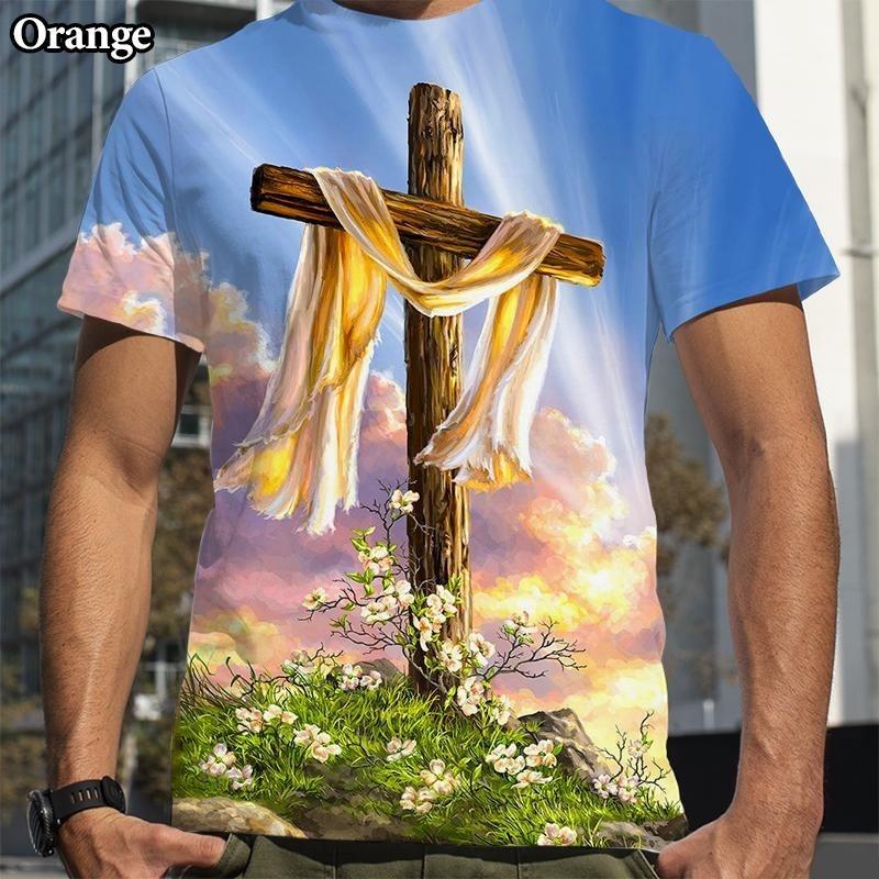 Summer Round Neck 3D Landscape Cross Pattern Print Top Fashionable Casual Short Sleeved Men s T-shirts 6XL
Summer Round Neck 3D Landscape Cross Pattern Print Top Fashionable Casual Short Sleeved Men s T-shirts 6XL