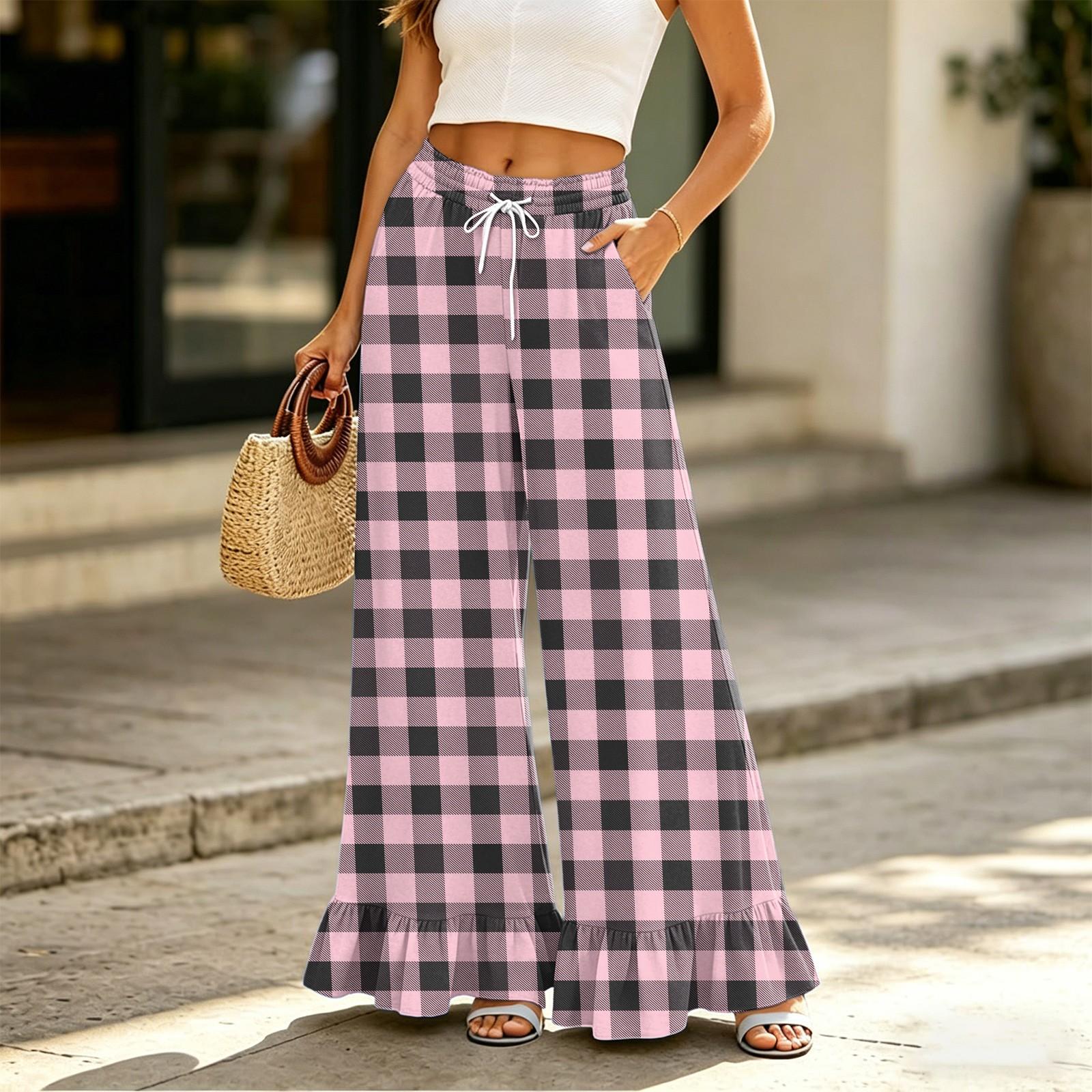 Women Wide Leg Pants with Pockets High Waist Drawstring Loose Fit Casual Long Trousers for Everyday Wear M рожевий
Women Wide Leg Pants with Pockets High Waist Drawstring Loose Fit Casual Long Trousers for Everyday Wear M рожевий