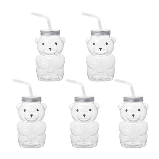 Disposable Bear Cup with Straw Lid Ergonomic Bear-Shaped Plastic Cup Drinkware Home Office Bar Daily Use 5pcs
Disposable Bear Cup with Straw Lid Ergonomic Bear-Shaped Plastic Cup Drinkware Home Office Bar Daily Use 5pcs