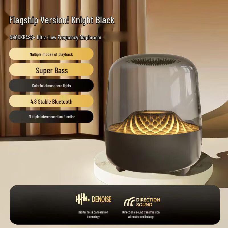 Glazed Fifth Gen Wireless Bluetooth Speaker with Ambient Light & Subwoofer - F7
Glazed Fifth Gen Wireless Bluetooth Speaker with Ambient Light & Subwoofer - F7