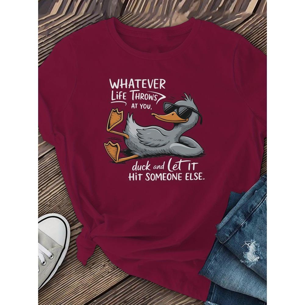 Whatever Life Throws Duck And Let It Hit Someone Else Women s Tee Funny Duck Graphic Casual Humorous Top 3XL
Whatever Life Throws Duck And Let It Hit Someone Else Women s Tee Funny Duck Graphic Casual Humorous Top 3XL