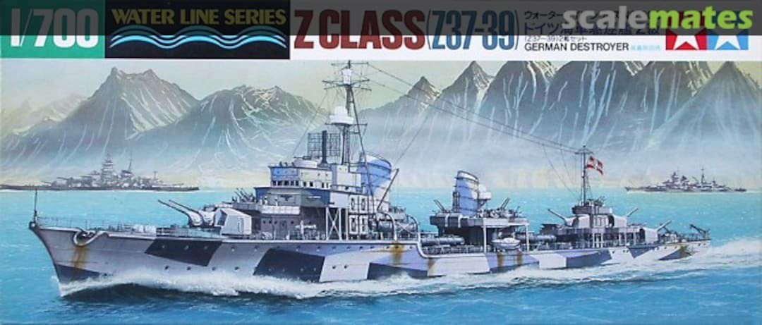 Tamiya Waterline Series Немецкий эсминец класса Z 2, набор кораблей, пластиковая модель 31908 1/700 № 905 Z37-39
Tamiya Waterline Series Немецкий эсминец класса Z 2, набор кораблей, пластиковая модель 31908 1/700 № 905 Z37-39
