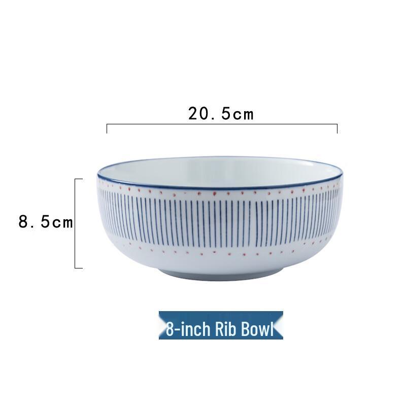 ZISIZ Fishing Fire 8-inch Underglaze Ceramic Rib Bowl
ZISIZ Fishing Fire 8-inch Underglaze Ceramic Rib Bowl