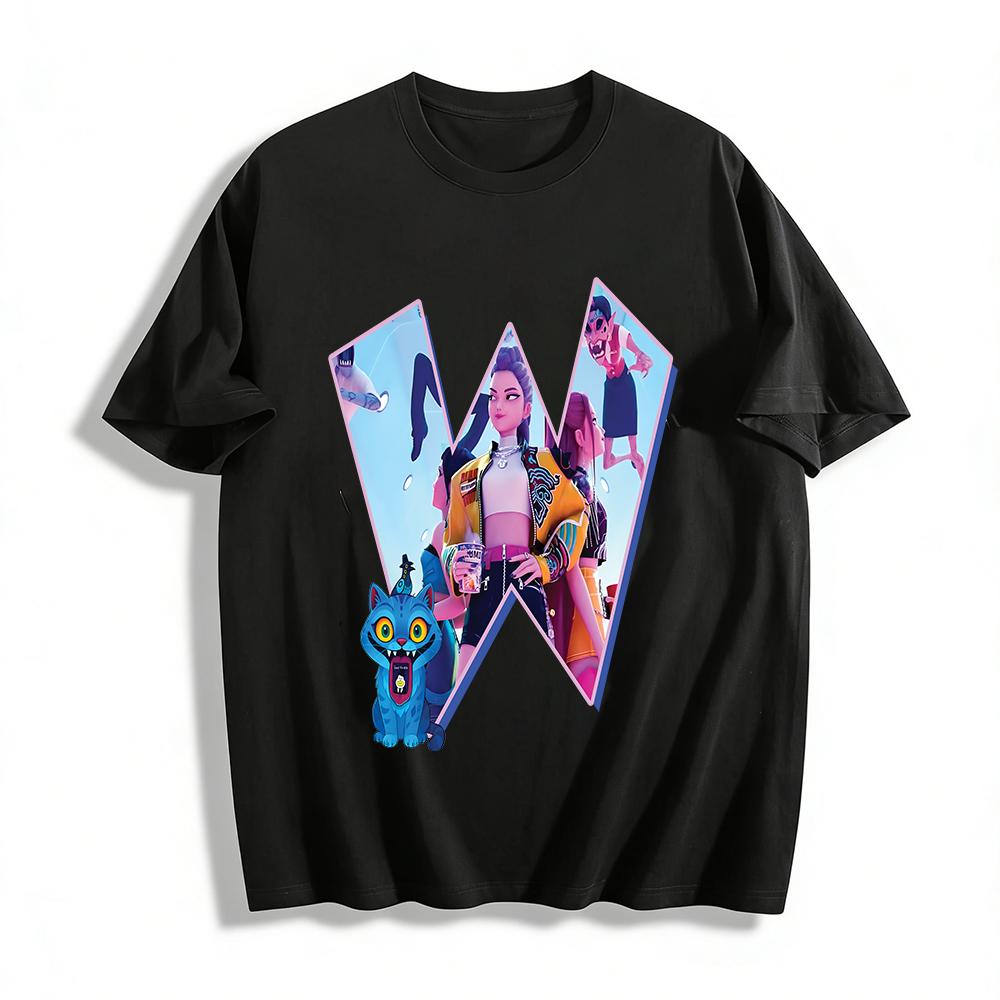 Cyber Cool Girl Group Print T-Shirt, Loose Casual Unisex Top With Unique Fantasy Character Design Pure cotton T-shirt XXS
Cyber Cool Girl Group Print T-Shirt, Loose Casual Unisex Top With Unique Fantasy Character Design Pure cotton T-shirt XXS