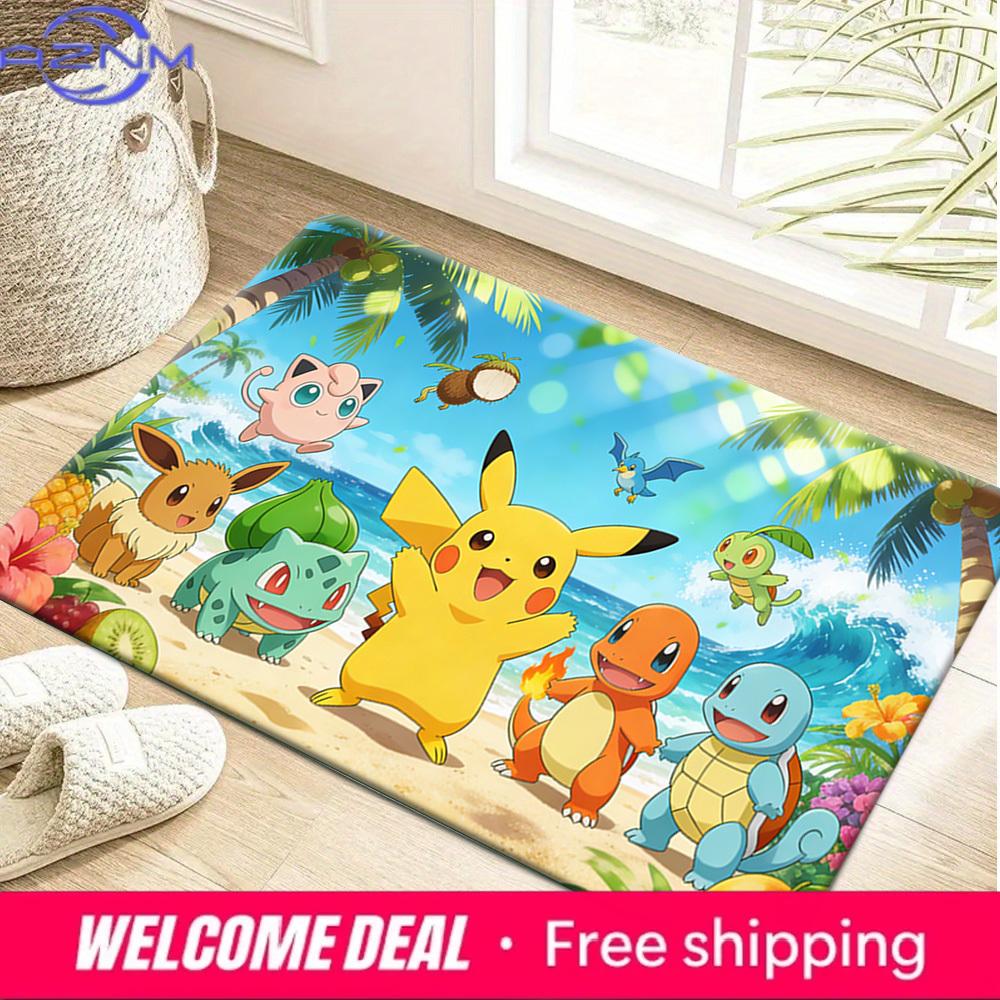Pokemon Beach Party Print Doormat Anti-slip Absorbent Floor Mat for Home Entrance Bedroom Living Room Decor 40cm x 60cm
Pokemon Beach Party Print Doormat Anti-slip Absorbent Floor Mat for Home Entrance Bedroom Living Room Decor 40cm x 60cm