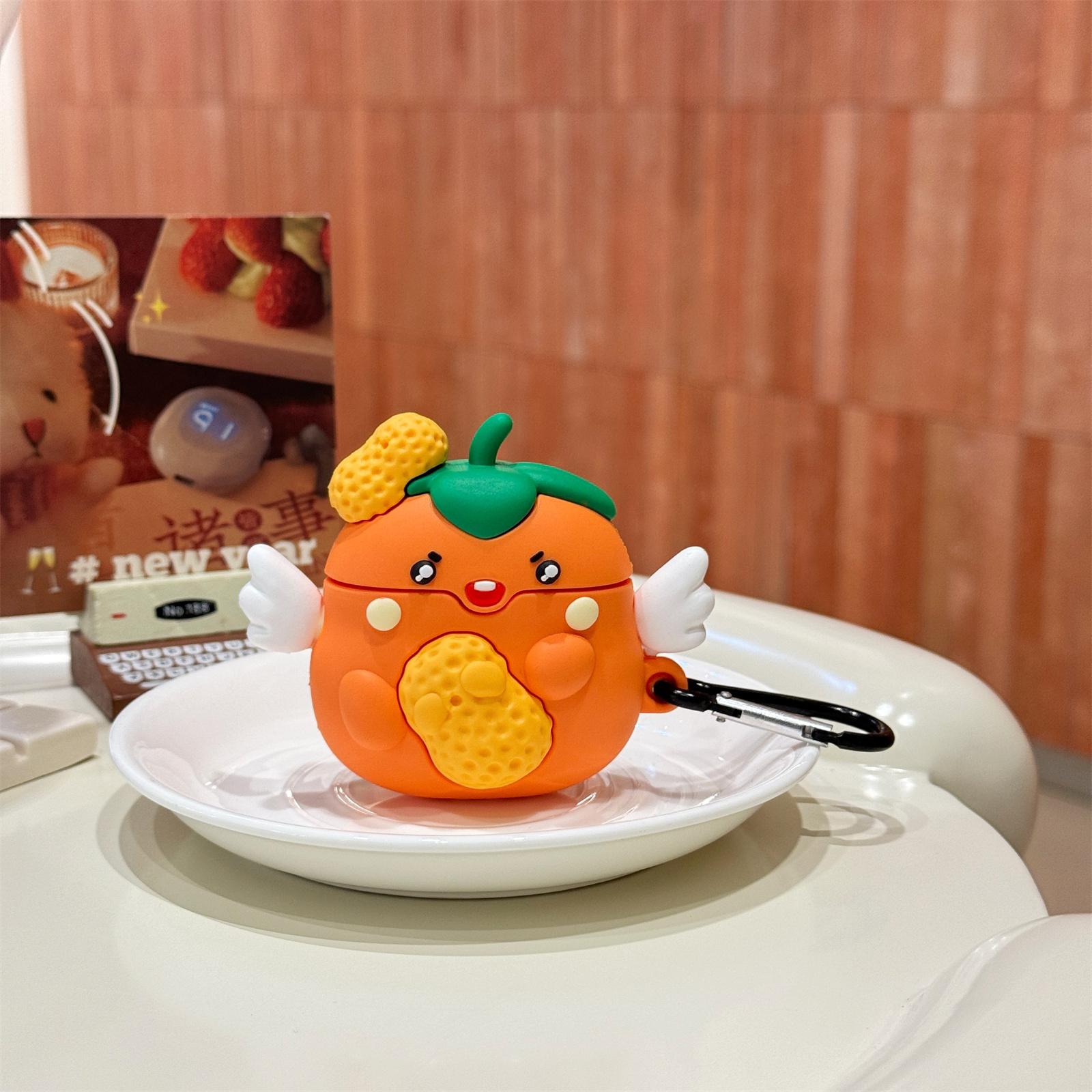 For Apple AirPods with Wireless Charging Case (2019)/AirPods with Charging Case (2019) (2016) Cartoon Persimmon Peanut Silicone Case
For Apple AirPods with Wireless Charging Case (2019)/AirPods with Charging Case (2019) (2016) Cartoon Persimmon Peanut Silicone Case