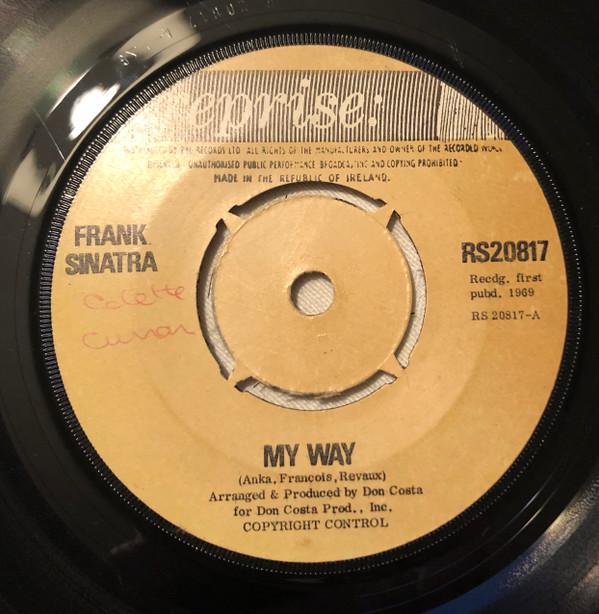 7inch Record FRANK SINATRA My Way RS20817 Reprise Records 1969 Ireland Jazz Used
7inch Record FRANK SINATRA My Way RS20817 Reprise Records 1969 Ireland Jazz Used