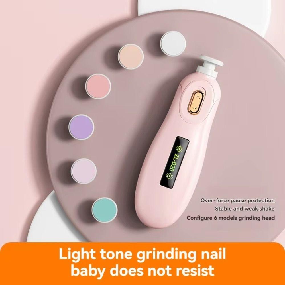 Safety Baby Nail Trimmer Electric Newborn Nail Clippers Baby Nail Grinder Manicure Tool Set Pink with 1 Grinding Head
Safety Baby Nail Trimmer Electric Newborn Nail Clippers Baby Nail Grinder Manicure Tool Set Pink with 1 Grinding Head