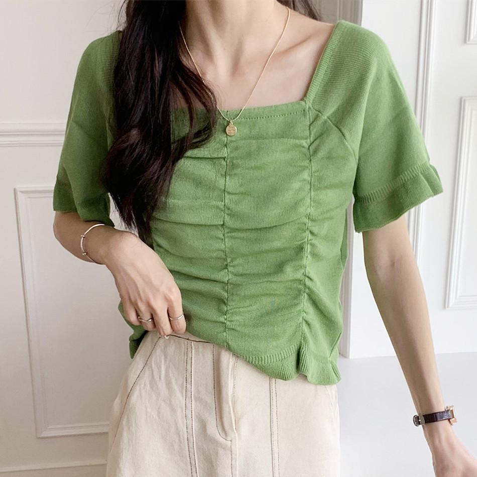 Летняя короткая рубашка в стиле ретро с короткими рукавами и росой, облегающая трикотажная рубашка с короткими рукавами, женская повседневная летняя основа, комфорт и стиль, облегающие свитера, футболки One Size зелёный
Летняя короткая рубашка в стиле ретро с короткими рукавами и росой, облегающая трикотажная рубашка с короткими рукавами, женская повседневная летняя основа, комфорт и стиль, облегающие свитера, футболки One Size зелёный