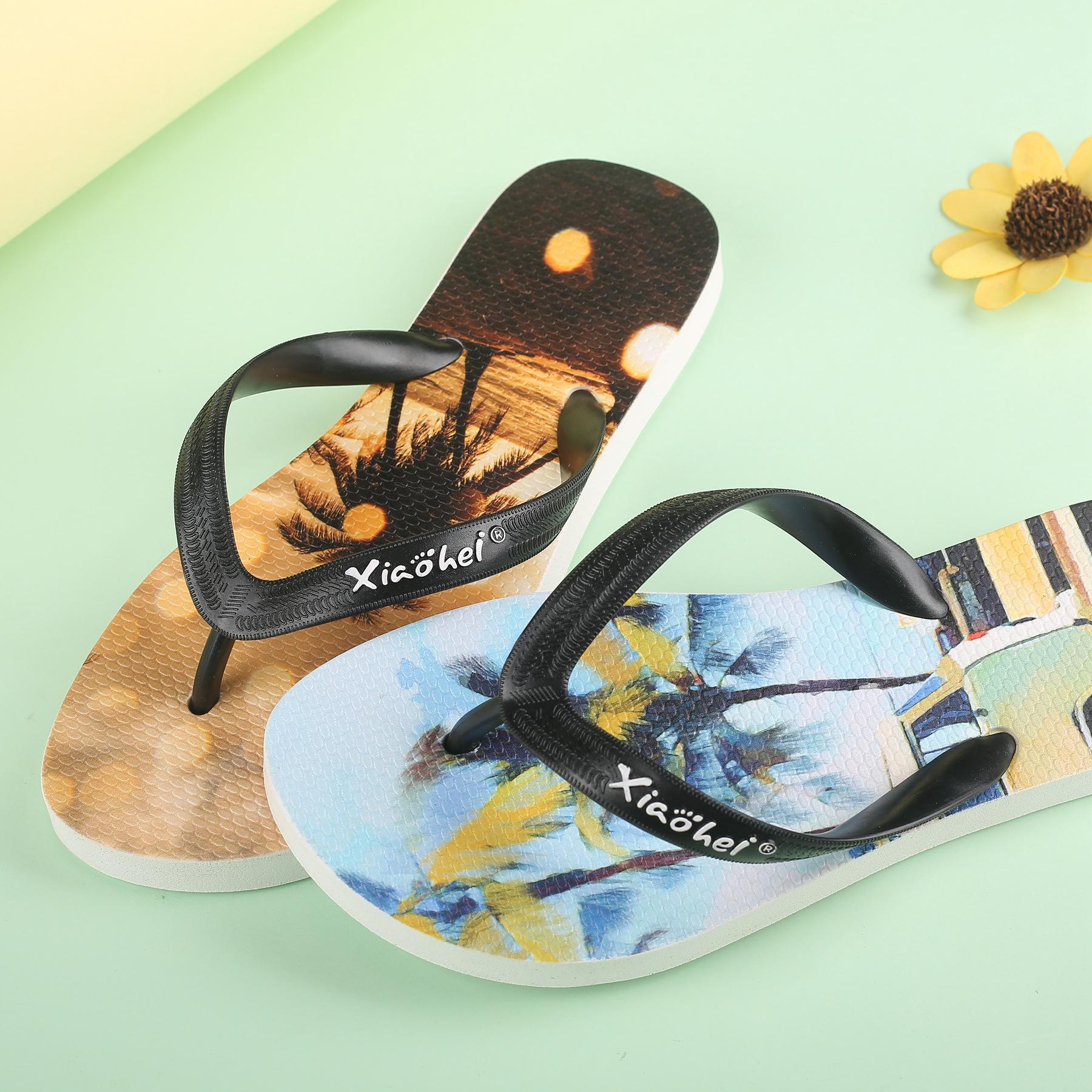 Flip-flops summer new fashion outer wear couple printing PVC blow bottom women s casual pinch foot beach slippers 36/37
Flip-flops summer new fashion outer wear couple printing PVC blow bottom women s casual pinch foot beach slippers 36/37