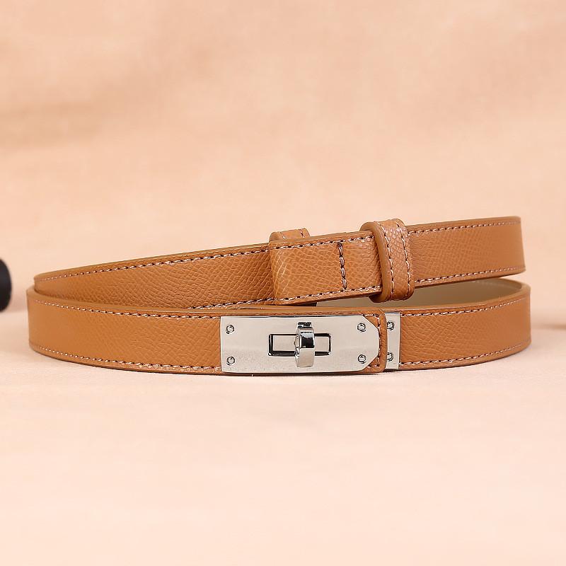 Genuine Leather Womens Belt With Silver Buckle For Office And Casual Wear Brown Silver
Genuine Leather Womens Belt With Silver Buckle For Office And Casual Wear Brown Silver