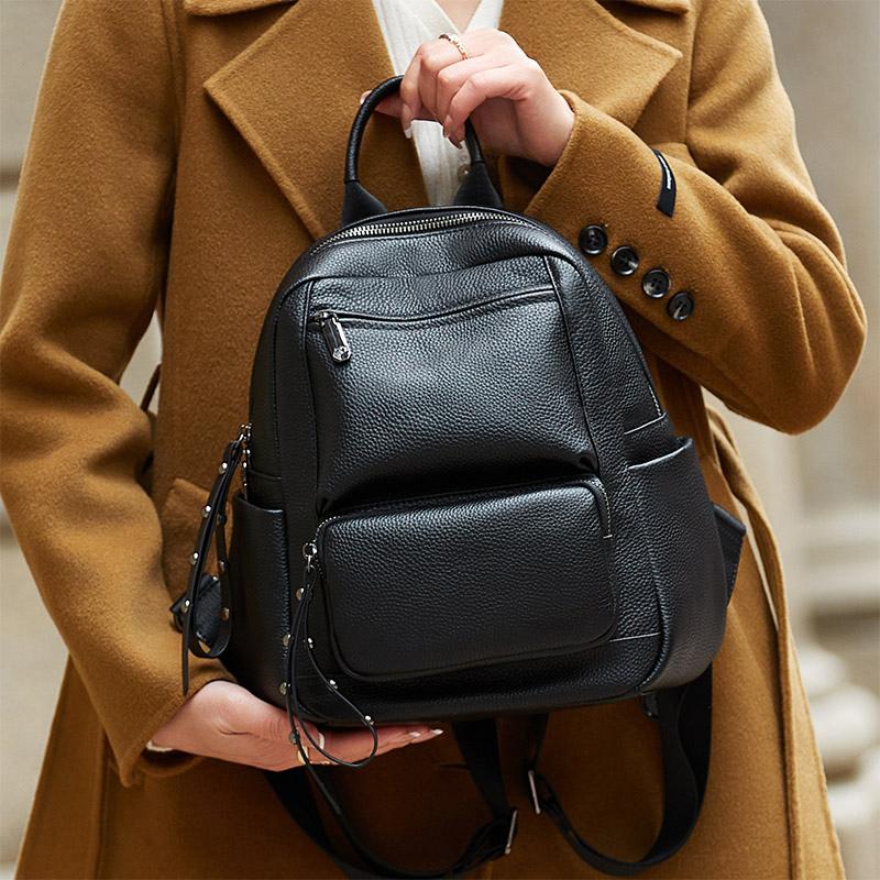 Аутентичный кожаный рюкзак для женщин, простая и большая дорожная сумка, дизайнерская сумка из натуральной кожи
Аутентичный кожаный рюкзак для женщин, простая и большая дорожная сумка, дизайнерская сумка из натуральной кожи