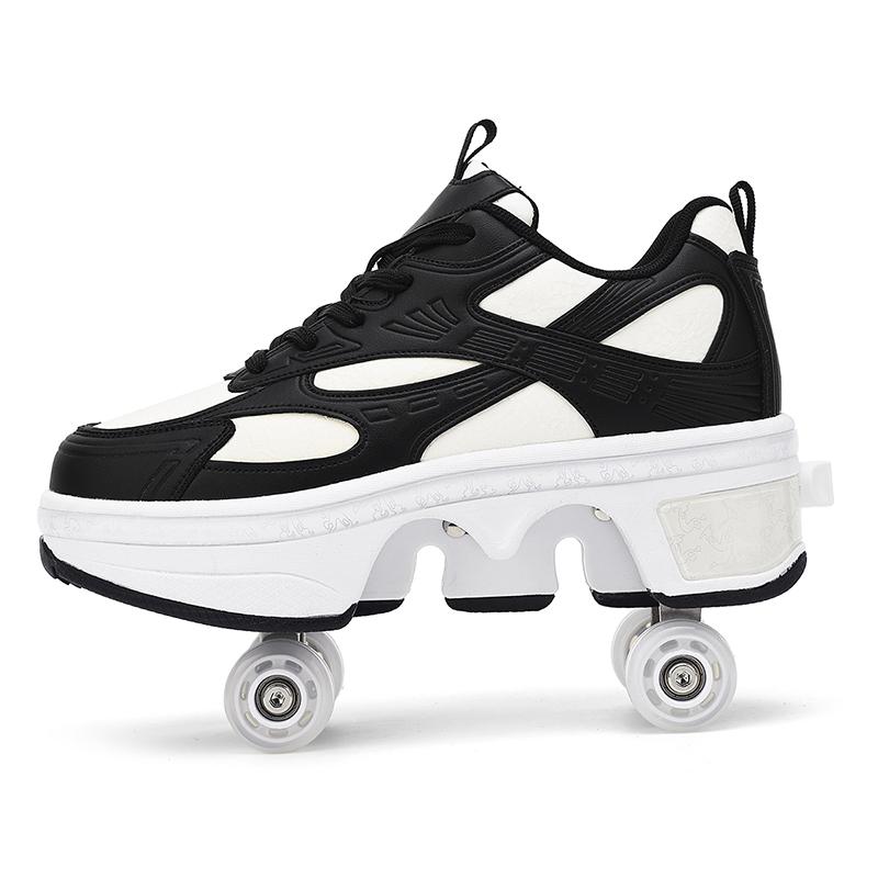 Teenagers /Boys/Girls Skate Shoes Four-wheel Dual-use Roller Skates Double Row Walking Shoes 43 чорний
Teenagers /Boys/Girls Skate Shoes Four-wheel Dual-use Roller Skates Double Row Walking Shoes 43 чорний