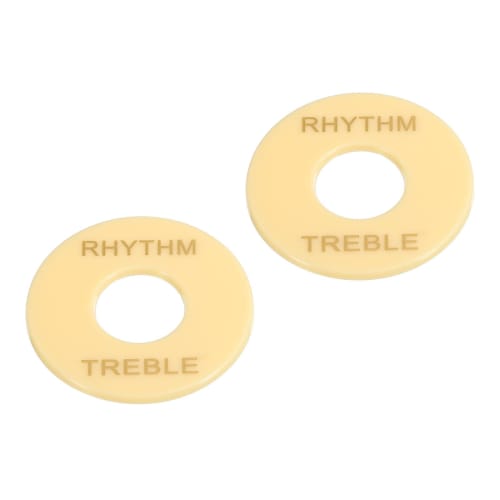 uxcell Guitar Toggle Switch Washer Plates with Rhythm Treble Ring, Cream with Gold Lettering, for Electric Guitars, 2 Pieces
uxcell Guitar Toggle Switch Washer Plates with Rhythm Treble Ring, Cream with Gold Lettering, for Electric Guitars, 2 Pieces