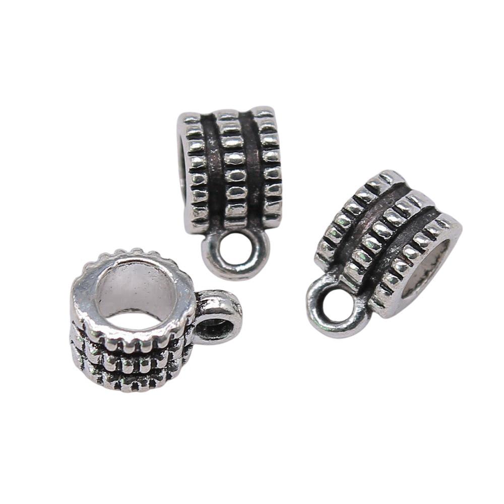 Floral Pattern Tube Bail Connectors For Necklace Making Small Metal Craft Component A12-10pcs-10x6x6mm
Floral Pattern Tube Bail Connectors For Necklace Making Small Metal Craft Component A12-10pcs-10x6x6mm