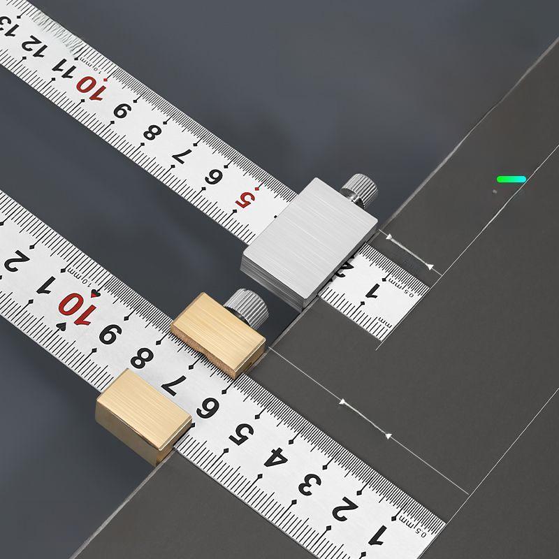 Manual Positioning Metric-Imperial Woodworking Steel Ruler with Limit Block Scriber Carbon Steel Positioner + 15CM Steel Ruler
Manual Positioning Metric-Imperial Woodworking Steel Ruler with Limit Block Scriber Carbon Steel Positioner + 15CM Steel Ruler
