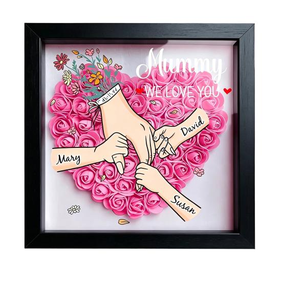 Personalized Mommy Holding Hands Shadow Box with Ring And Manicure, Custom Names Floral Heart Picture Frame, Mother s Day Gifts for Mom Grandma M D чорний
Personalized Mommy Holding Hands Shadow Box with Ring And Manicure, Custom Names Floral Heart Picture Frame, Mother s Day Gifts for Mom Grandma M D чорний