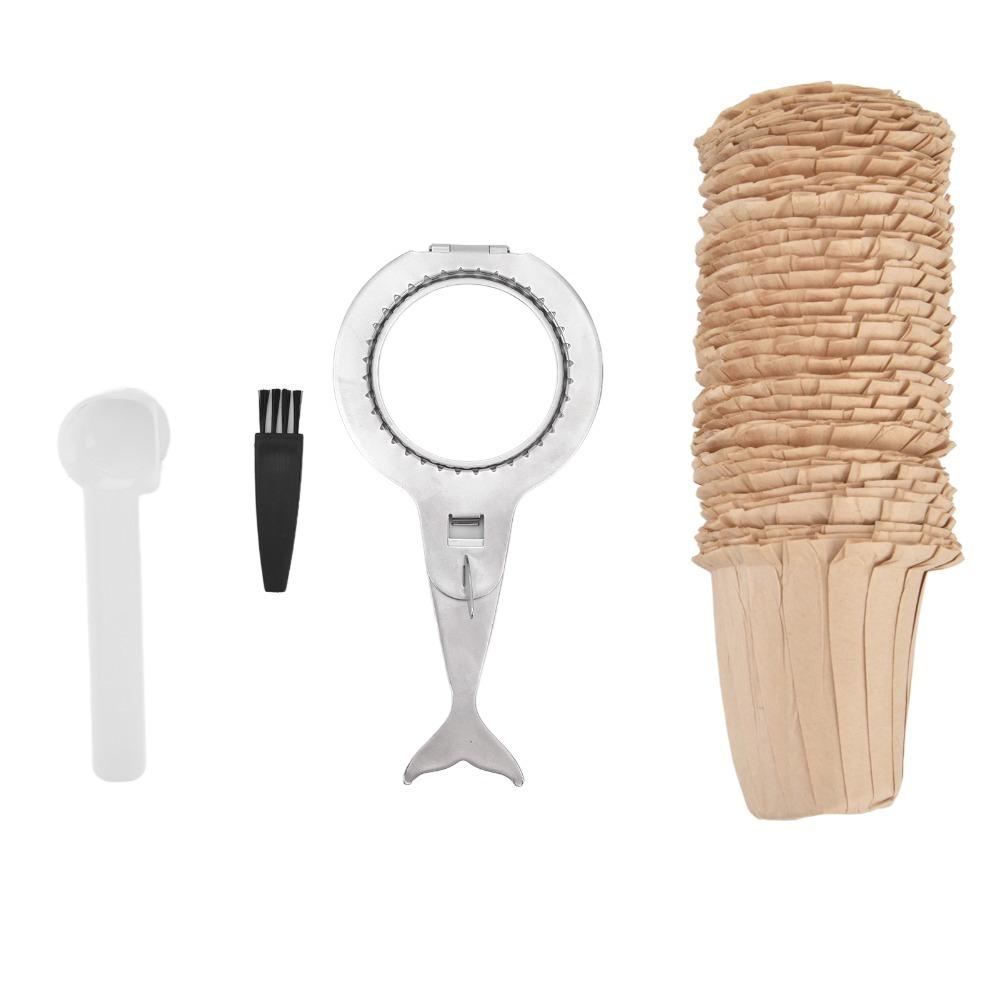 Stainless Steel Holder Portable Coffee Filter Durable Includes Brush One-Use Coffee Filter Includes Spoon Portable Set светло-серый
Stainless Steel Holder Portable Coffee Filter Durable Includes Brush One-Use Coffee Filter Includes Spoon Portable Set светло-серый