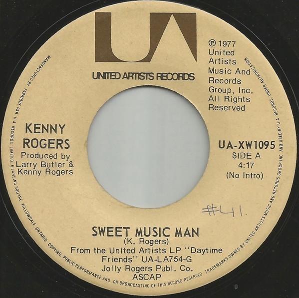 7inch Record KENNY ROGERS Sweet Music Man UAXW1095 United Artists 197 Canada CountryFolk Used
7inch Record KENNY ROGERS Sweet Music Man UAXW1095 United Artists 197 Canada CountryFolk Used