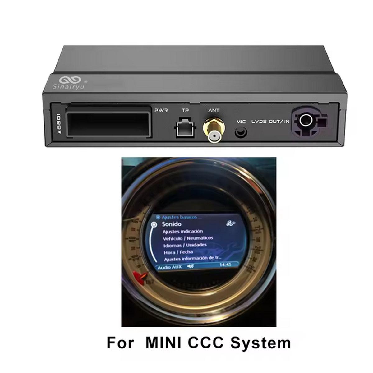 Sinairyu Бездротовий модуль CarPlay Android Auto сумісний для BMW MINI Mini R55 R56 R57 R58 R59 R60 R61 F54 F55 F56 F57 Compatible for MINI CCC
Sinairyu Бездротовий модуль CarPlay Android Auto сумісний для BMW MINI Mini R55 R56 R57 R58 R59 R60 R61 F54 F55 F56 F57 Compatible for MINI CCC
